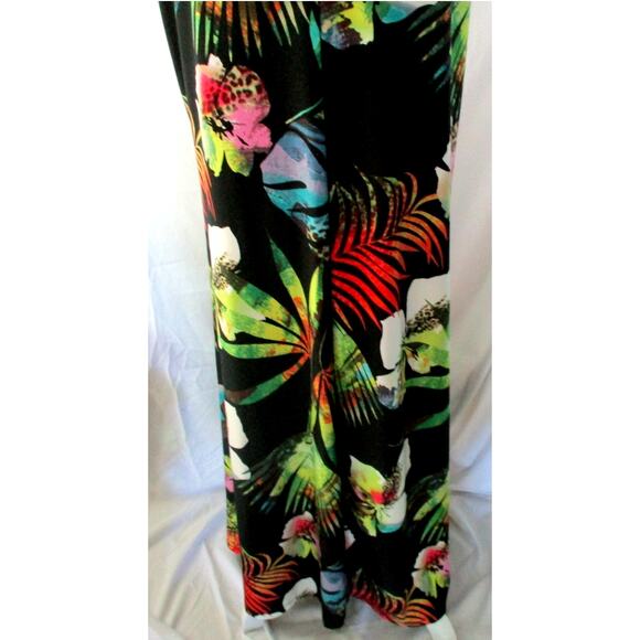 Attitudes By Renee Women's Petite Black Floral Sleeveless Maxi Dress Size XLP - Picture 7 of 11